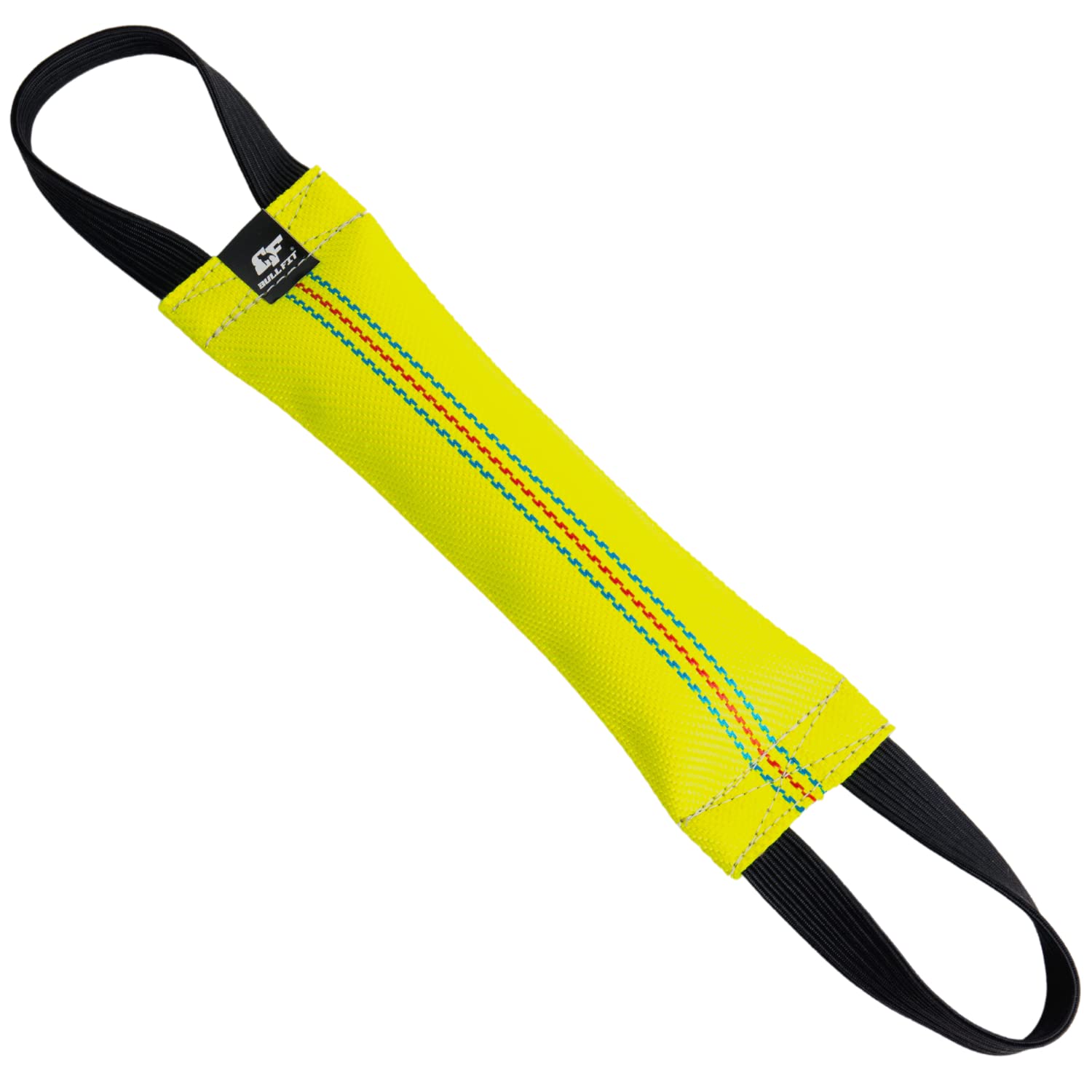 Bull Fit Bungee Dog Tug Toy 30 cm with 2 Handles - Made of Durable & Tear-Resistant Fire Hose - Ideal for Tug of War, Fetch & Puppy Training of Medium to Large Dogs - Firmly Stitched Dog Pull Toy