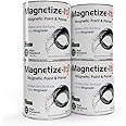 Magnetize-It! Magnetic Paint & Primer (Water Based) - High Standard Yield 32oz - 4 Pack, MIHYD-2247,grey