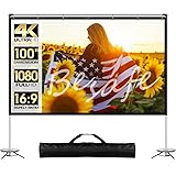 Projector Screen with Stand, 100 inch Outdoor Movie