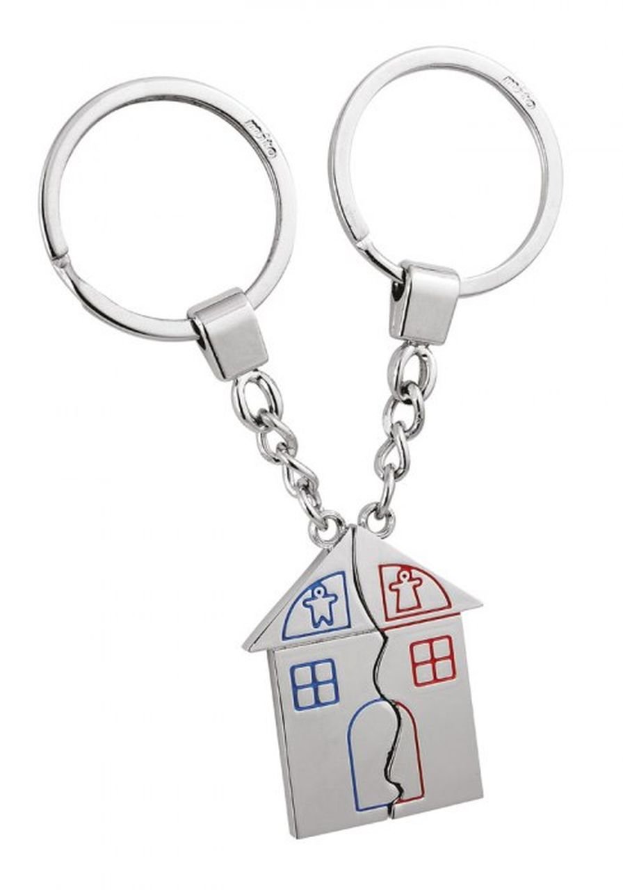 Ten Double house keychain cod.EL7080 cm 10,5x3,5x0,6h by Varotto & Co.