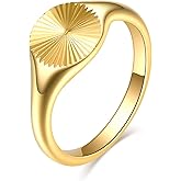 MYNENEY 14K Gold Plated High Polished Stainless Steel Stackable Wedding Rings for Women Ins Jewelry Gift