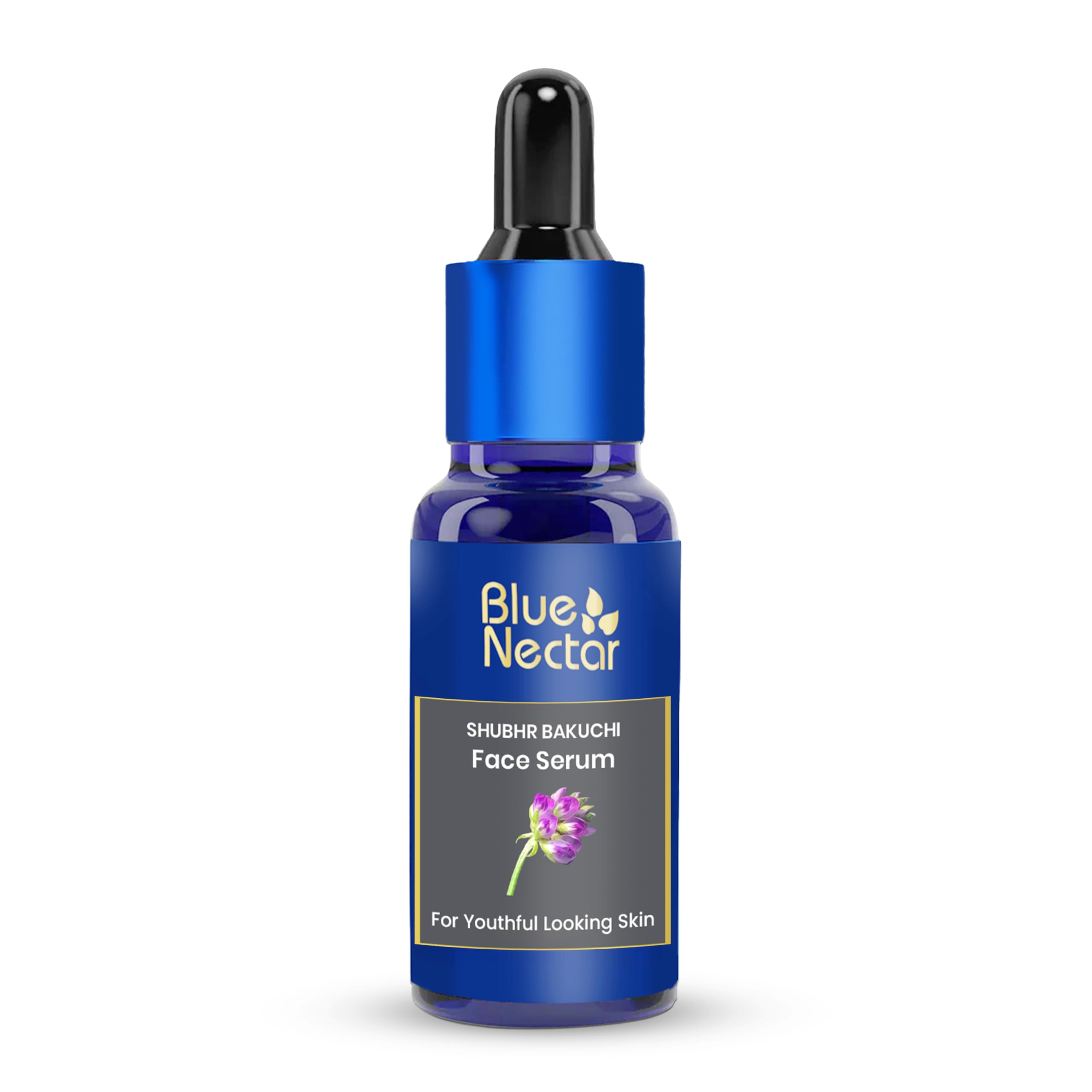 Blue Nectar Bakuchiol Retinol Serum for Face with Babchi Oil | Plant Based Retinol Alternative for Fine Lines & Wrinkles | Anti-Aging Face Serum for Women & Men (10 Herbs, 30 ml)