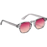 SEDLAK Ruby Transparent Frame Sunglasses – Blue Light Blocking & UV Protection Polarized Sunglasses for Men & Women, Anti-Glare Night Driving Shades, Includes Travel Pouch, Case, Cleaning Cloth