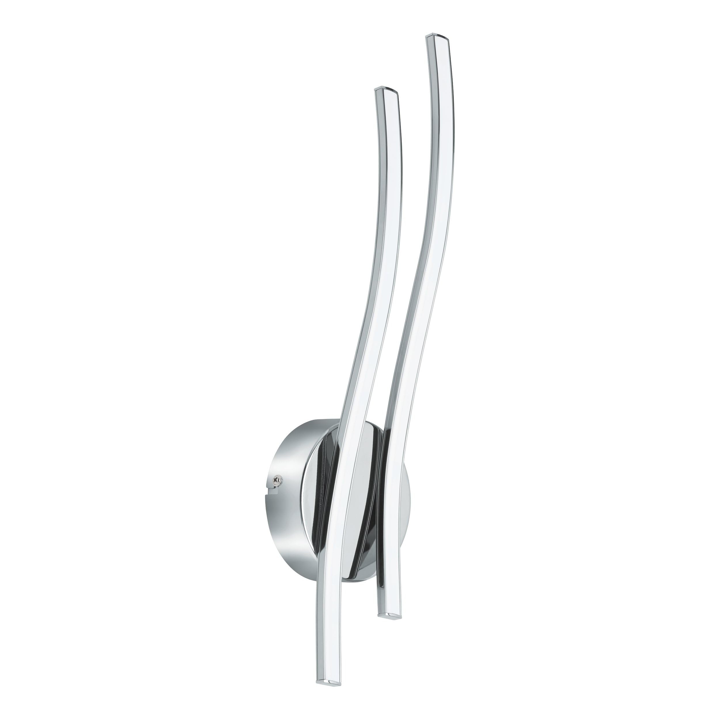 EGLO Valmora 1-Light Curved White/Chrome LED Wall Light