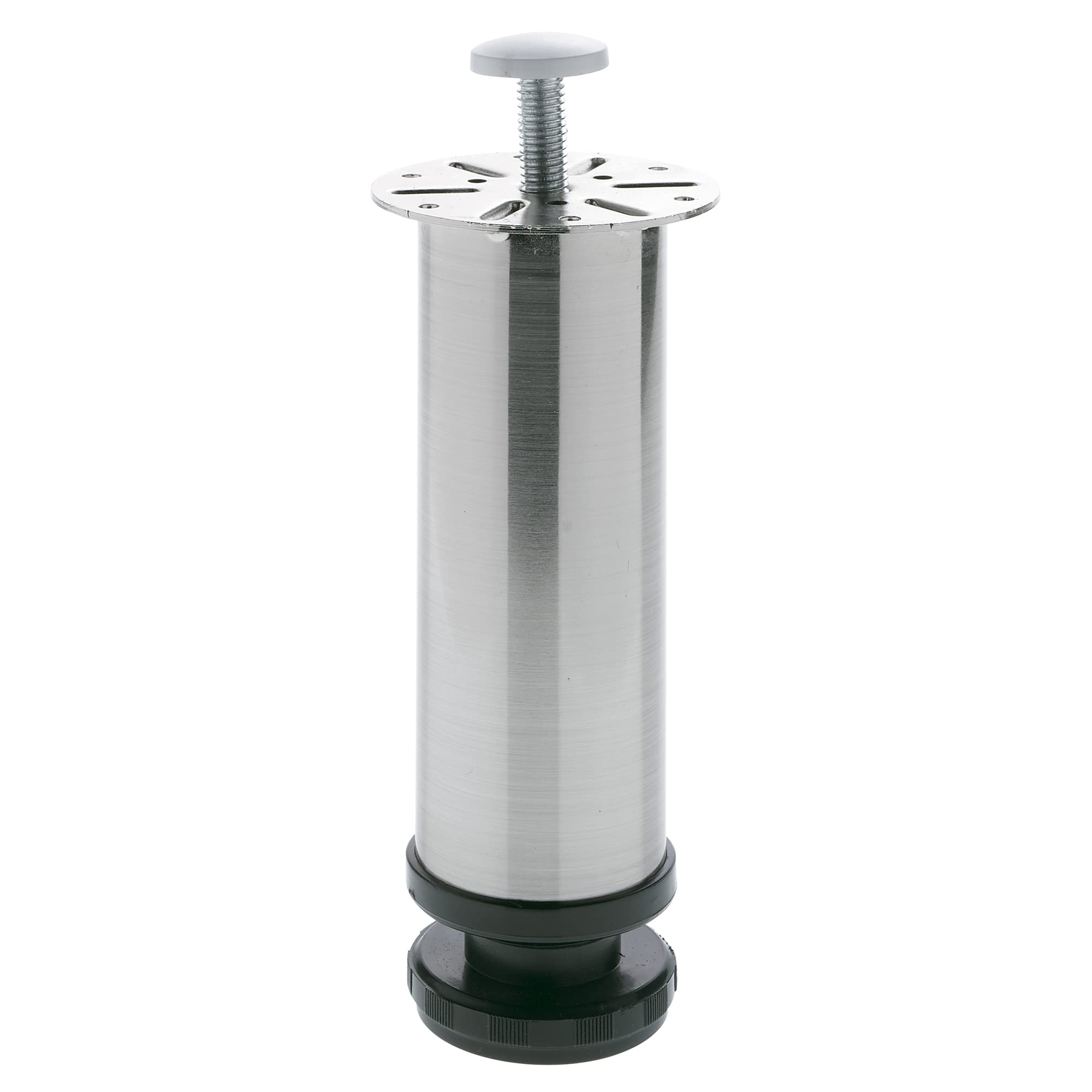 Lienbacher Furniture leg in, total height 150 mm, diameter 50 mm (stainless steel look)