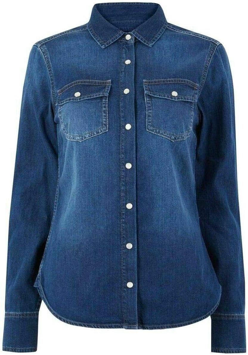 denim shirt fitted ladies