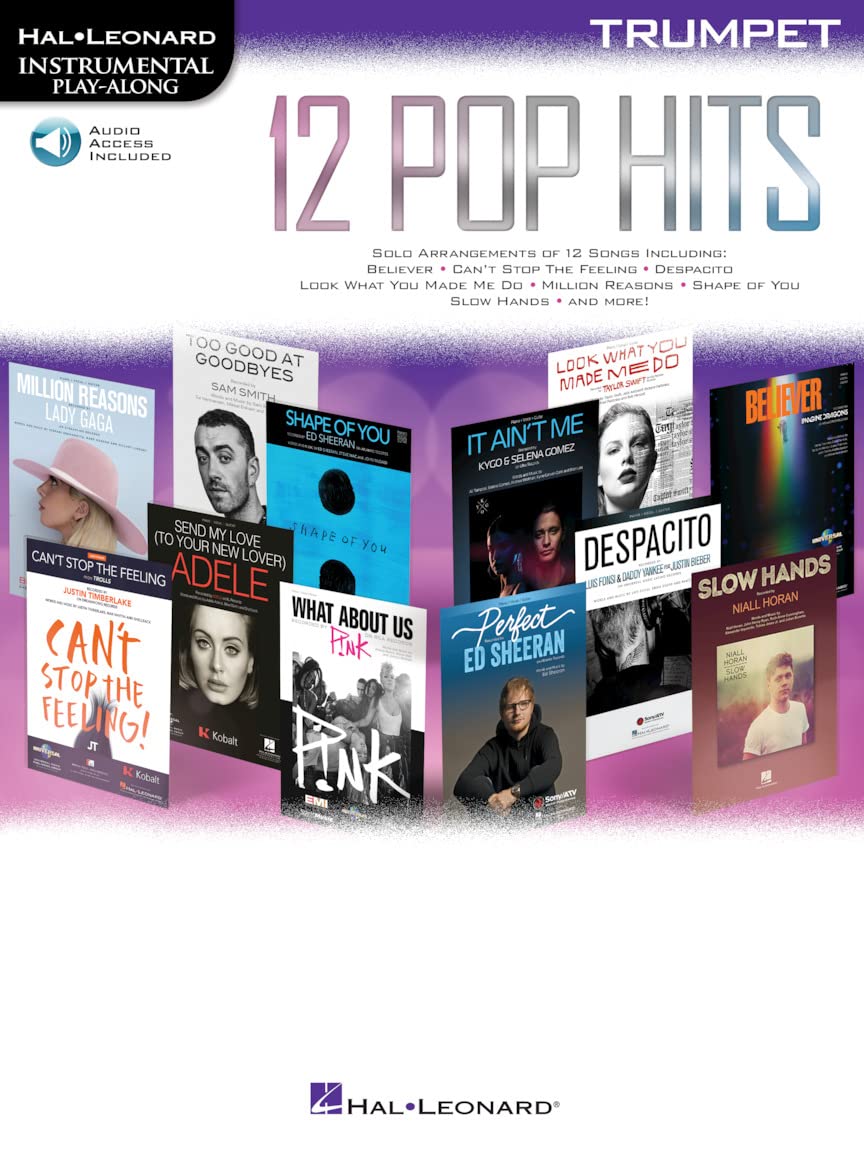 Hal Leonard Instrumental Play-Along : 12 Pop Hits - Trumpet (Book/Online Audio)