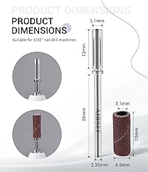 AIRSEE 100pcs Small Sanding Bands Nail Drill Bits