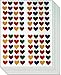 PLESIU Jazzstick 960 Colorful Valentines Small Heart Stickers 10 Sheets (VST01A08)