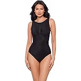Miraclesuit Women's Swimwear High Neck Underwire Network News Evoke One Piece Swimsuit