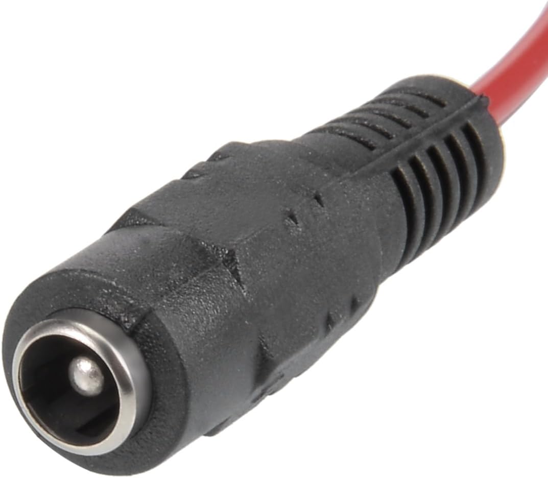 sourcing map 2Pcs DC Power Pigtail Cable 12V Female Connectors for CCTV Camera Adapter 2.1mmx5.5 mm Ultra Thick - Image 4