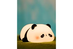 AEDNX Recolte Cute Panda Night Light for Kids with Gift Box, LED Squishy Silicone Animal Lamp, 3-Level Dimmable Nursery Light, Baby Desk Decor, Easter Gifts, Birthday Gifts for Boys & Girls