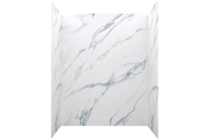 Miseno MSW786032 ReadySet 60" X 32" X 78" Five Panel Alcove Shower Wall Kit - Carrara White