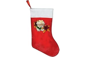 MOCSONE Bearded Dragon Christmas Stockings Xmas Stocking Christmas Hanging Bags Xmas Tree Decorations