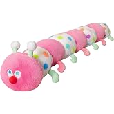 Hofun4U Caterpillar Stuffed Long Plush Pillow - Home Decoration Christmas Birthday for Kids Adults (Pink,33 inch)