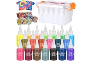 Tie Dye Kit, 20 Colours Fabric Dye Art Set for Birthday Party Family Large Group Activities