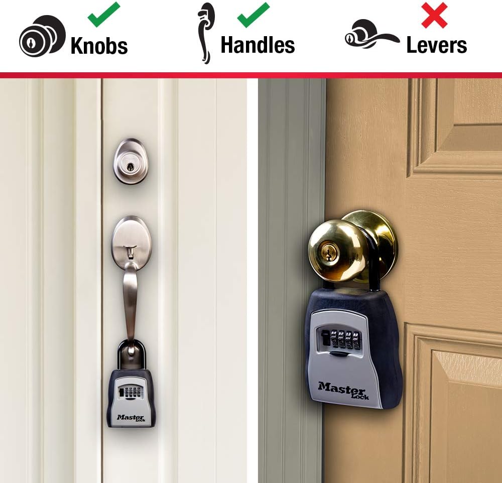 Master Lock 5400D Set Your Own Combination Portable Lock Box, 5 Key Capacity, Black - - 