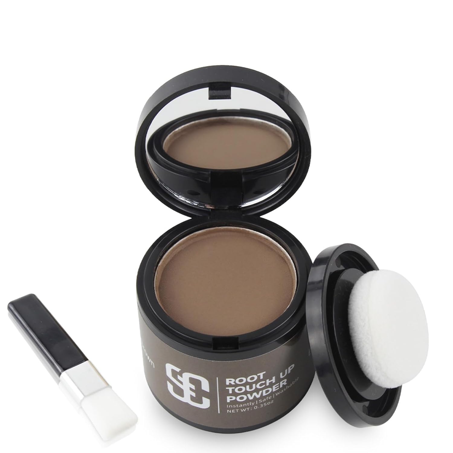 Root Touch Up Powder,Root Cover Up Hair Powder for Women for Thinning Hair & Conceals Hair Loss,Hairline Powders Instantly Hairline Shadow Cover Gray (Brown, 0.14 Ounce (Pack of 1))