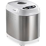 Hamilton Beach Digital Electric Bread Maker Machine Artisan and Gluten-Free, 2 lbs Capacity, 14 Settings, White and Stainless