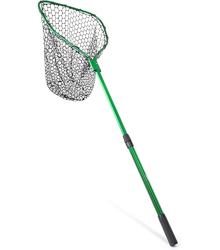 SEASPRO Large Fishing Net (84.64in) Coated Rubber Aluminum Landing Fish Net Handle Catfish Long Trout Animal Bass(Big) : Sports & Outdoors