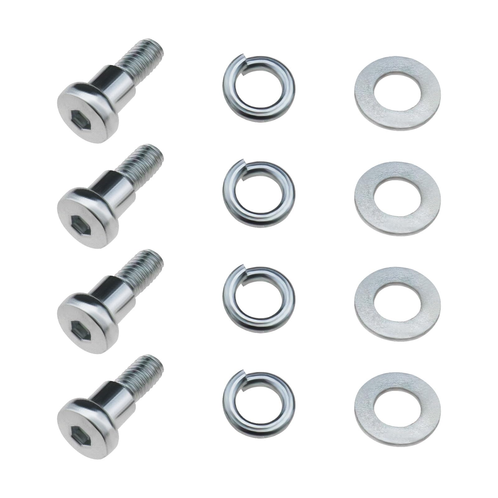 Create idea 4 Sets Rear Wheel Bolt Screw Kit Compatible with Xiaomi M365 1S Essential Pro/Pro 2 Model 3 Electric Scooters Replacement Accessories Silver