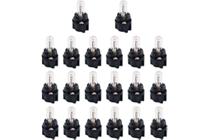 YGDMD 20PCS Halogen Instrument Cluster Bulbs Kit,T5 17 57 79 86 207 286 306 2721 Dash Light Bulbs for Car Gauge Cluster,12V High Brightness Dash Lights for Car Interior Replacement