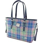 Glen Appin Of Scotland Ladies Harris Tweed Spey Tote Bag With Shoulder Strap LB1028