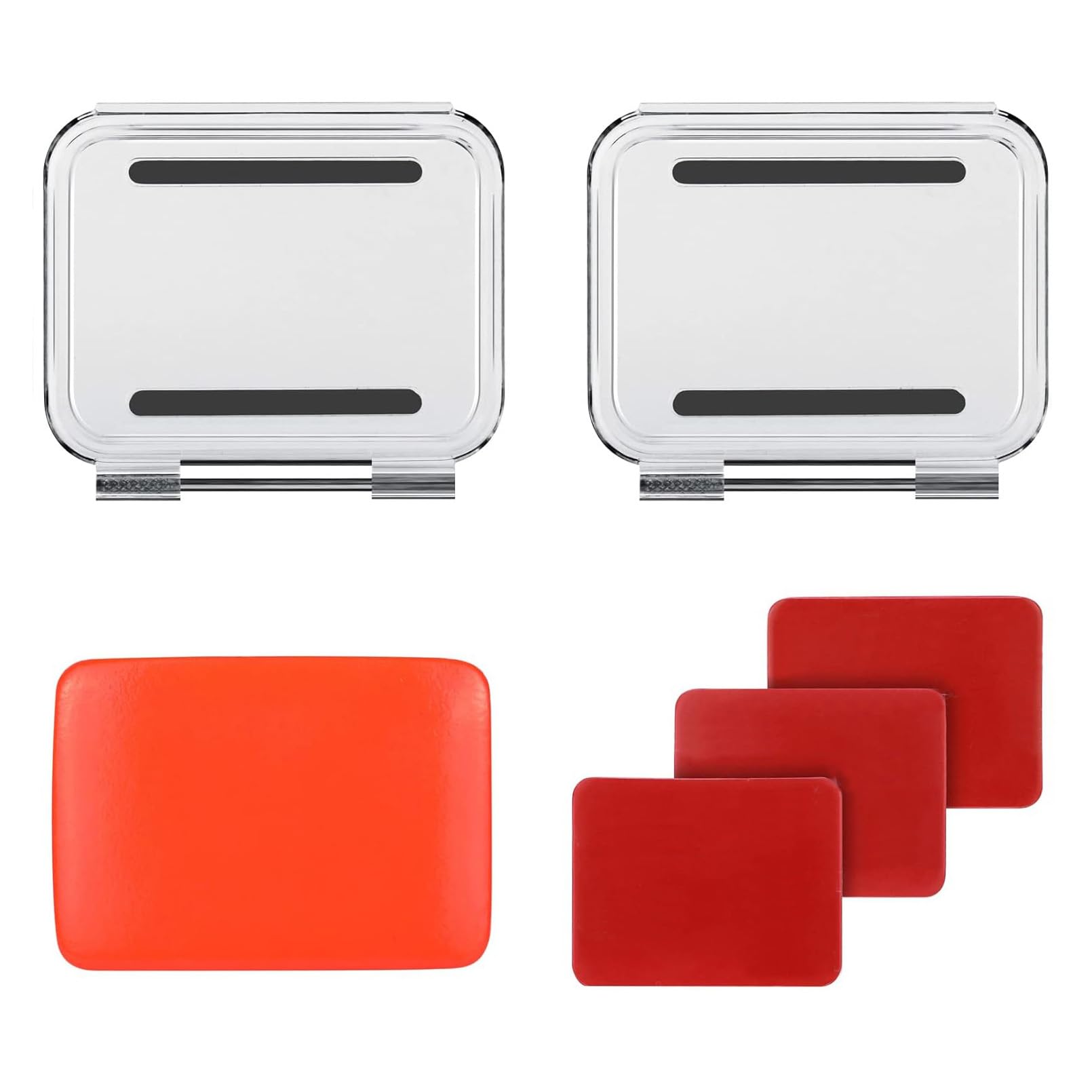 SOONSUN 2-Pack Waterproof Floaty Backdoor Compatible with GoPro Hero 5 6 7 Black Official Super Suit Waterproof Housing Case