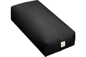 Sunshine Yoga Extra Firm Large Yoga Bolster, 24" x 12" x 6" Yoga Pillow for Restorative Yoga, Rectangular Cotton Yoga Cushion With Handles and Removable Cover for Schools and Studios, Packs of 1/2/4