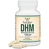 DHM1000 Dihydromyricetin (DHM) Tablets - Most Powerful DHM Supplement on The Market - 1,000mg (30 Count) Enhanced with Electrolytes for Hydration and Liver Support by Double Wood