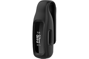HENGKANG Clip Holder Compatible with Fitbit Inspire 2 for Women Men, Soft Silicone Sport Pocket Clip Replacement Accessory Clip Case Fit for Fitbit Inspire2 Fitness Trackers (Black)
