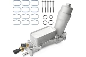 LEMASSON 926-959 Upgrade Aluminum Engine Oil Cooler Oil Filter Housing for 2011-2016 Jeep Wrangler Grand Cherokee Dodge Challenger Charger Journey Caravan Durango Chrysler 300 200 Town Country Ram 3.6L 926-876
