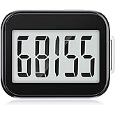 3D Pedometer for Walking, Simple Step Counter with Removable Clip and Lanyard, Accurate Step Tracker with Large Display, Fitness Trackers for Men Women and Kids