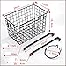 Over the Cabinet Door Black Wire Storage Basket with Hair Dryer Holder,Storage Bin for Toy Lotion Shampoo Magazine Toiletry Towel Kitchen,Space Saving Solution