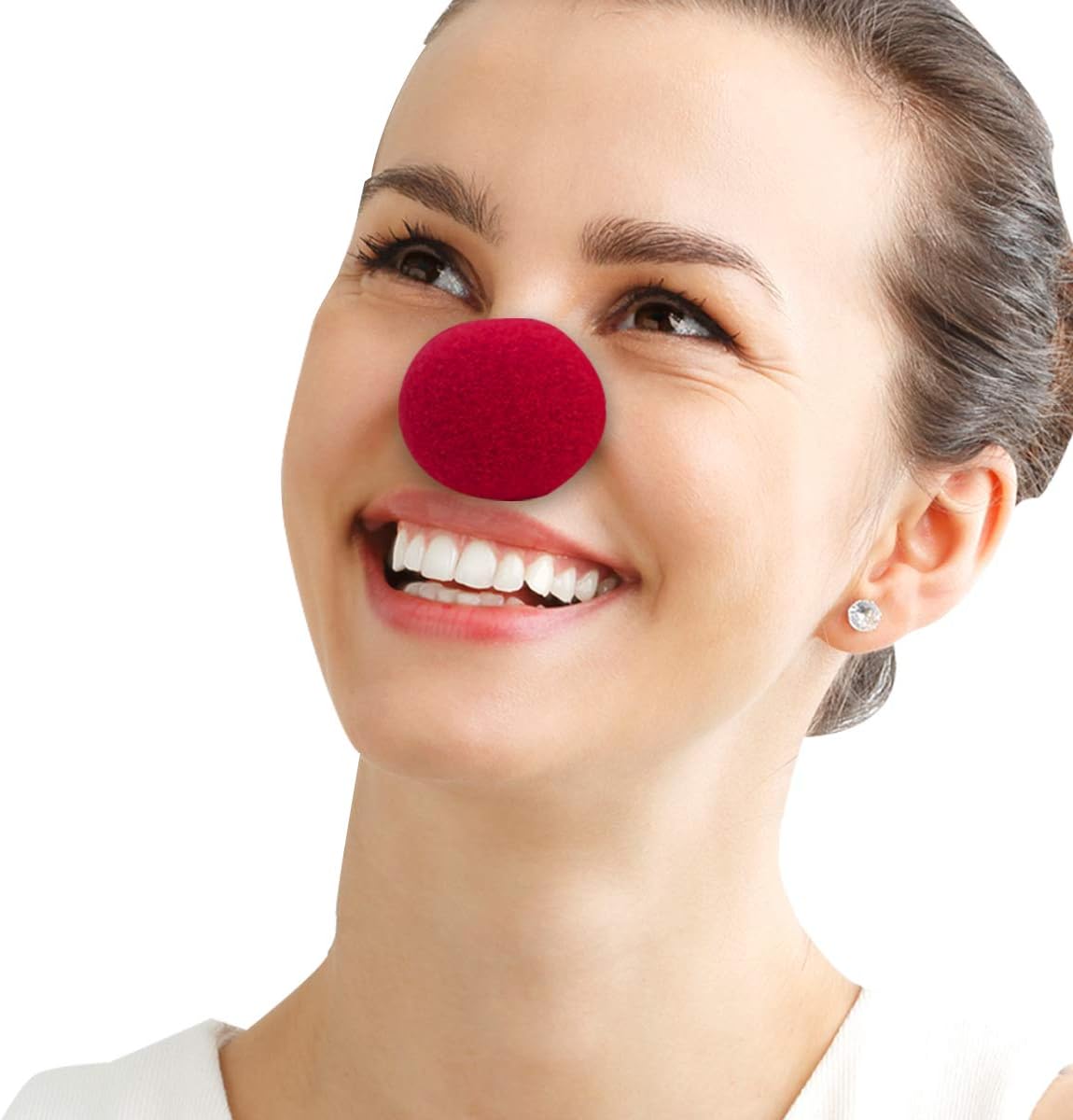 12 Pack Red Santa Reindeer Noses for Kids & Adults - Christmas Party Favors