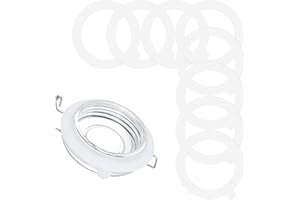 AMZLYSDOK 8PCS Rubber Seals for Glass Jars, Airtight Silicone Replacement Gasket,Food-Grade Silicone Gaskets (3.75" Diameter,Fits Mason Jars),Leakproof,Airtight Rings for Food Storage,Canning(White)