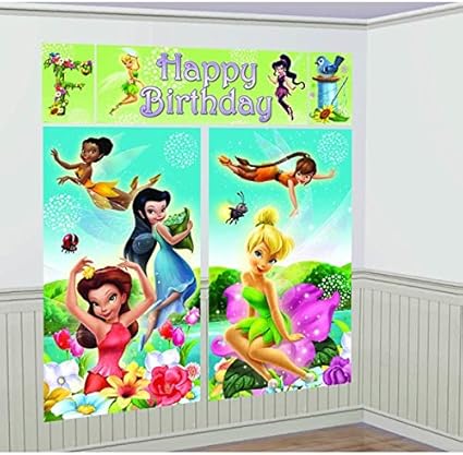 Amazon Com Scene Setters Wall Decorating Kit Disney Tinkerbell