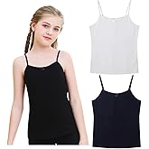 Amuhou Girls Camisole with Liner Padded Undershirts Training Bra 7-14 Years