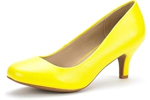 DREAM PAIRS Women's Luvly Bridal Wedding Party Low Heel Pump Shoes