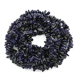 Blue Sandstone Crystal Chips with Holes for