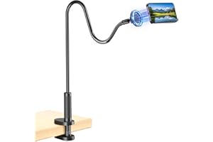 Voinap Gooseneck Phone Holder for Bed, Magnetic Cell Phone Stand for iPhone 16 15 14 13 12 Pro Max Plus Mini, Flexible Long Arm Mount 360 Adjustable for Desk Bedside Filming