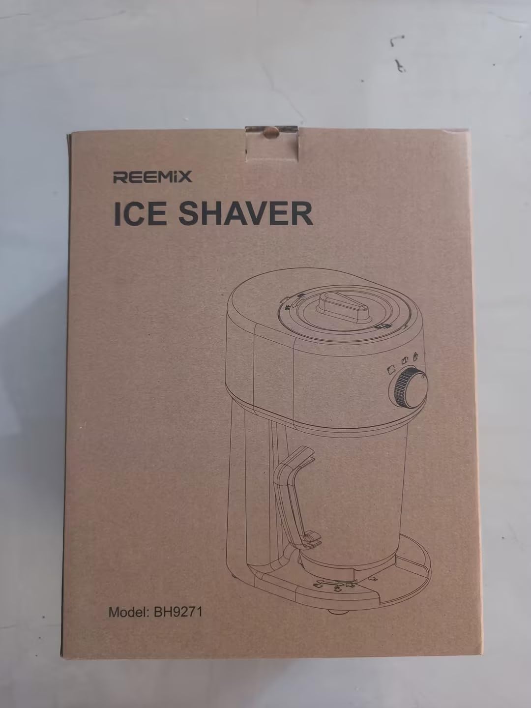 Shaved Ice Machine, Electric Ice Shaver and Snow Cone Machine with Large Capacity Storage, Portable Ice Crusher Ice Thickness Can be Adjusted (White)