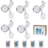 BambooSegD 5PCS Remote Control RGB LED Lamp Kit 001 for Bambu Lab Multicolor RGB Includes Button Battery Makerworld 3D Printed DIY Hardware Model Spare Parts 5V USB Powered