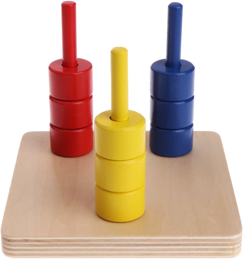 KANGneei Wooden Score Doll, Montessori Material Wooden Score Doll Kid Educational Toy for Preschool Learning