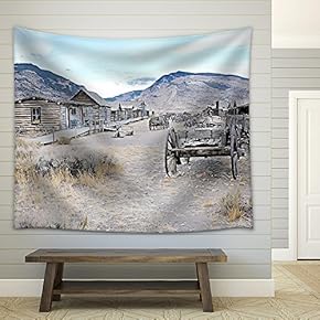 Ghost Town, Cody, Wyoming, United States - Fabric Wall Tapestry Home Decor - 51x60 inches