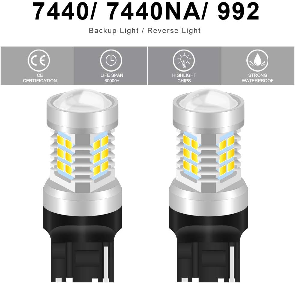 NATGIC 7440 7440NA 7441 992 T20 LED Bulbs Xenon White 21 - Image 3