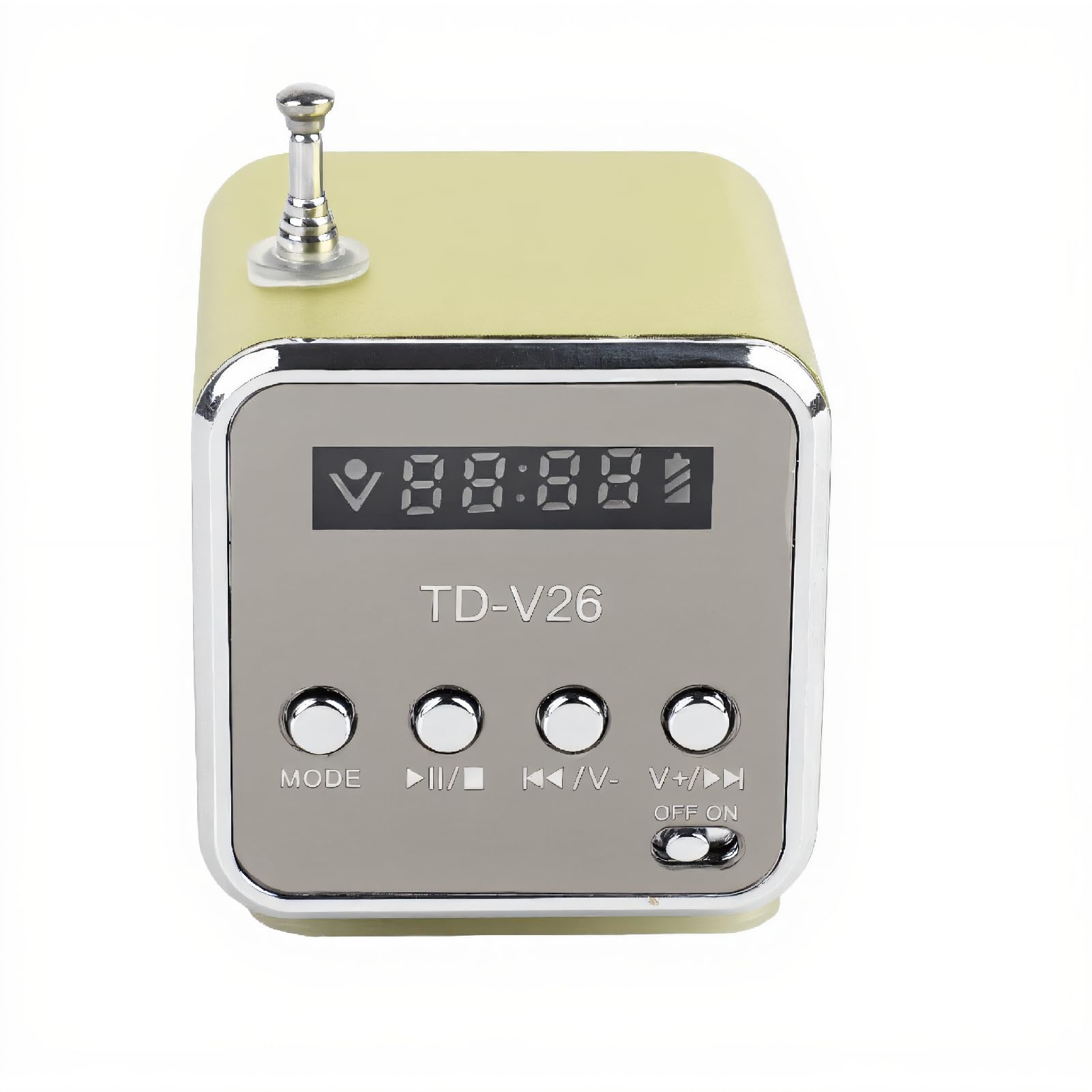 Cuifati Mini Speaker Music Player, Portable Lightweight FM Radio Stereo, Support TF Card and U Disk, FAT16/FAT32 File System, Green