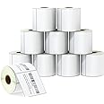 BETCKEY - 3" x 3" (76 mm x 76 mm) Multipurpose & Large Square Labels Compatible with Zebra & Rollo Label Printer,Premium Adhesive & Perforated [10 Rolls, 5000 Labels]