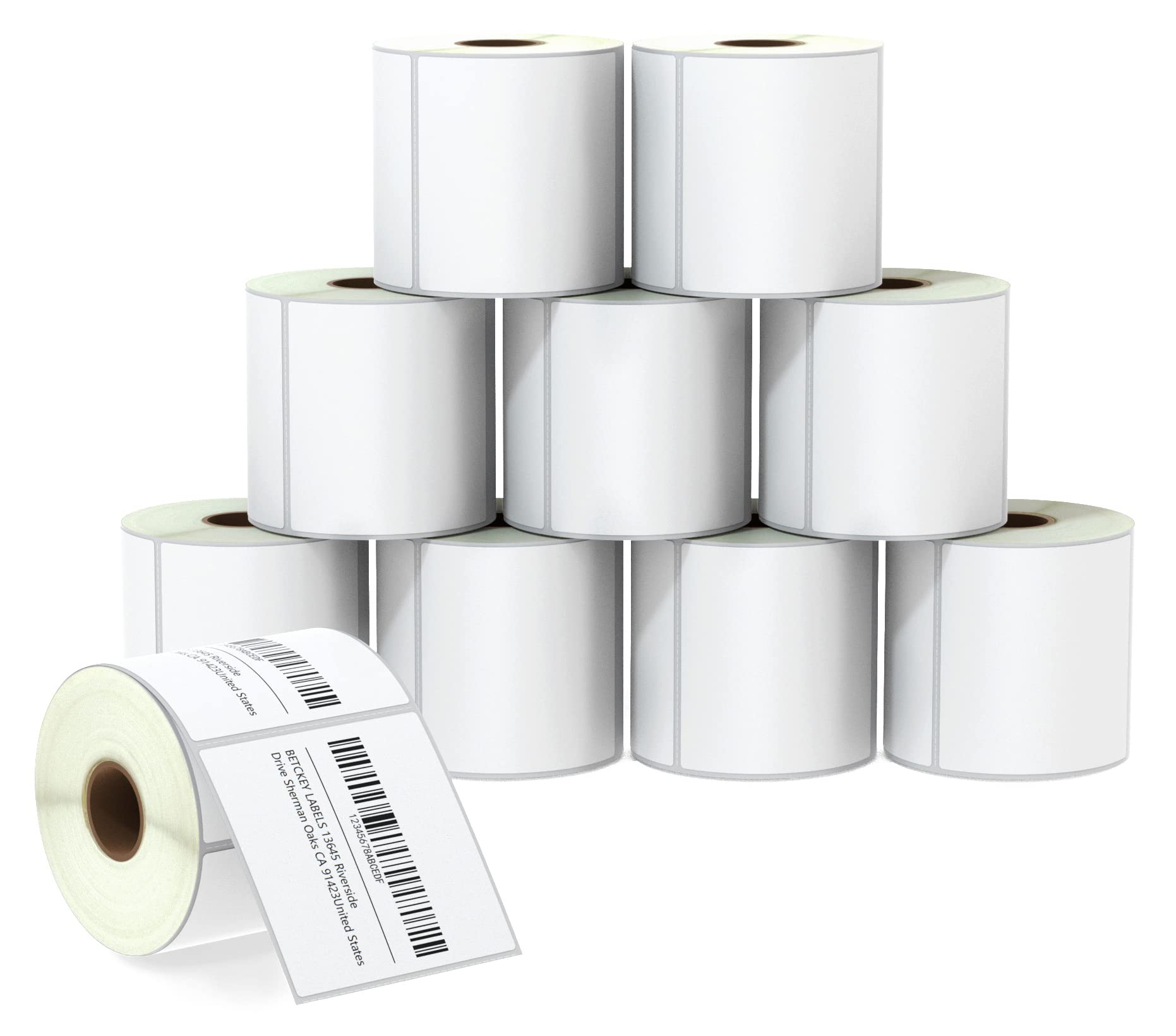 BETCKEY - 76mm x 76mm (3 in x 3 in) Multipurpose & Large Square Thermal Labels, 5000 Perforated Labels (500 per Roll), Compatible with Zebra & More Printers โ image 1