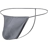 ZONBAILON Men's Thong Underwear G String Adjustable Bulge Pouch Seamless Sexy Swimwear Panties 1 or 3 Pack